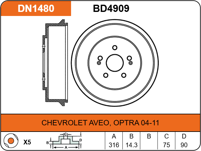 Producto NiBK DN1480