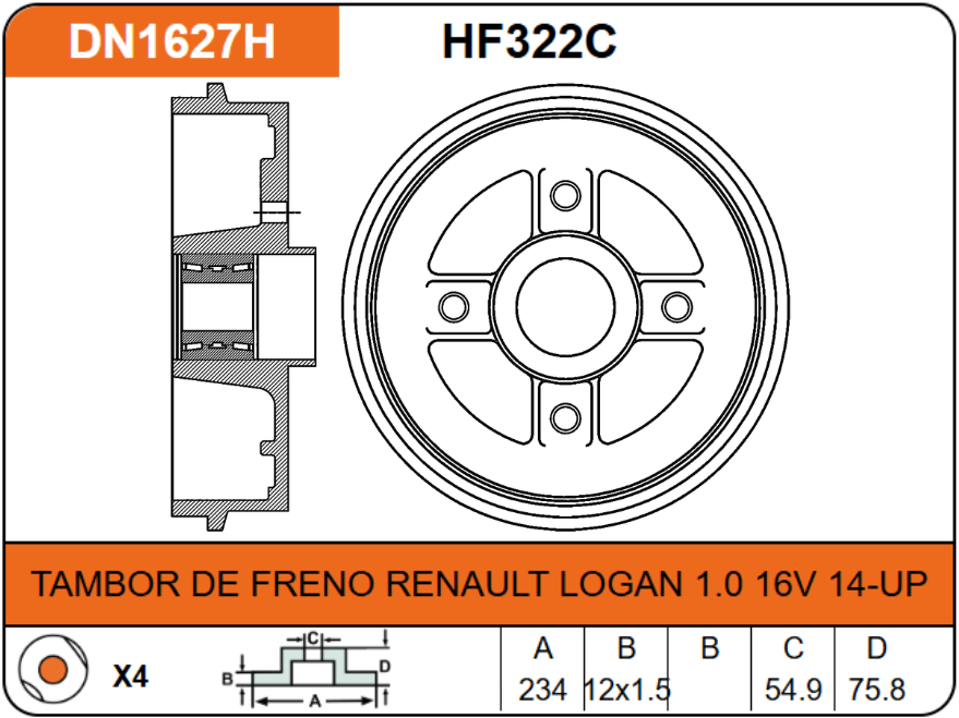 Producto NiBK DN1627H