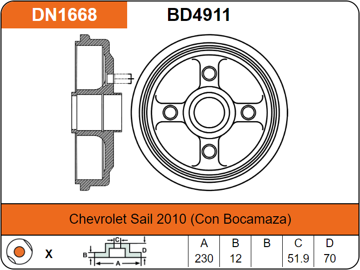 Producto NiBK DN1668