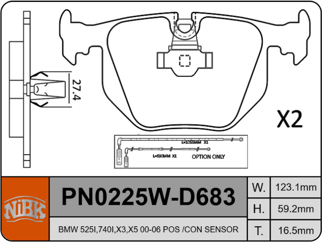 Producto NiBK PN0225W