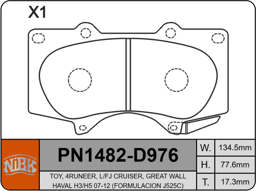 Producto NiBK PN1482