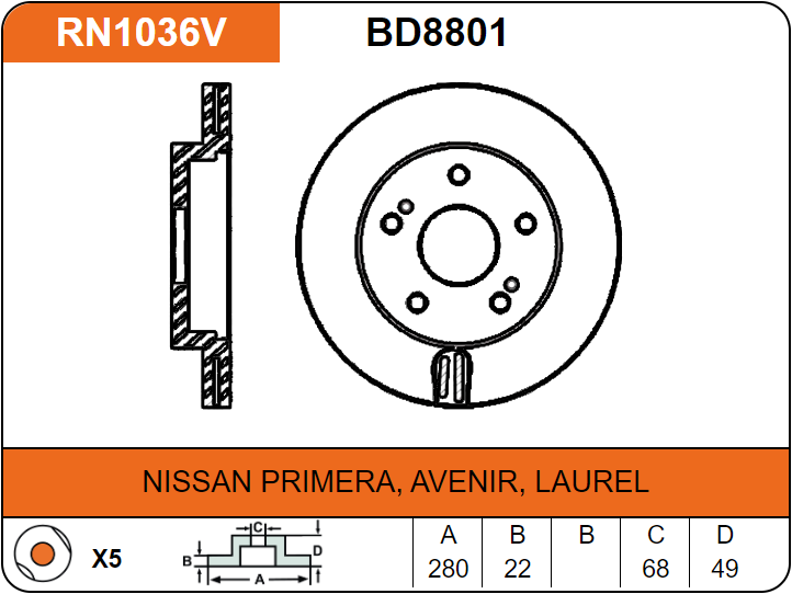 Producto NiBK RN1036V