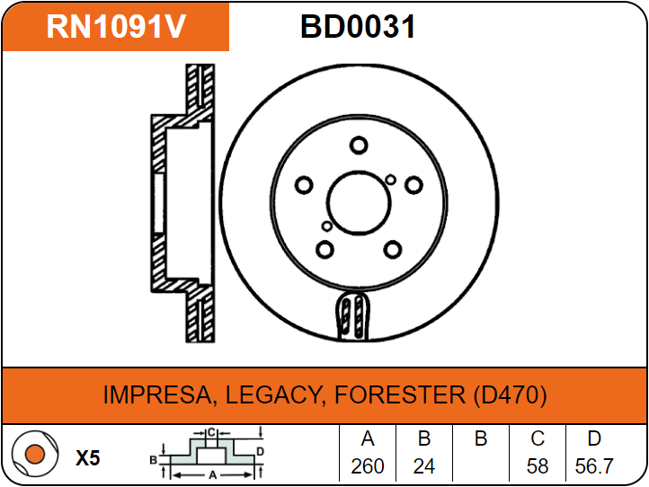 Producto NiBK RN1091V
