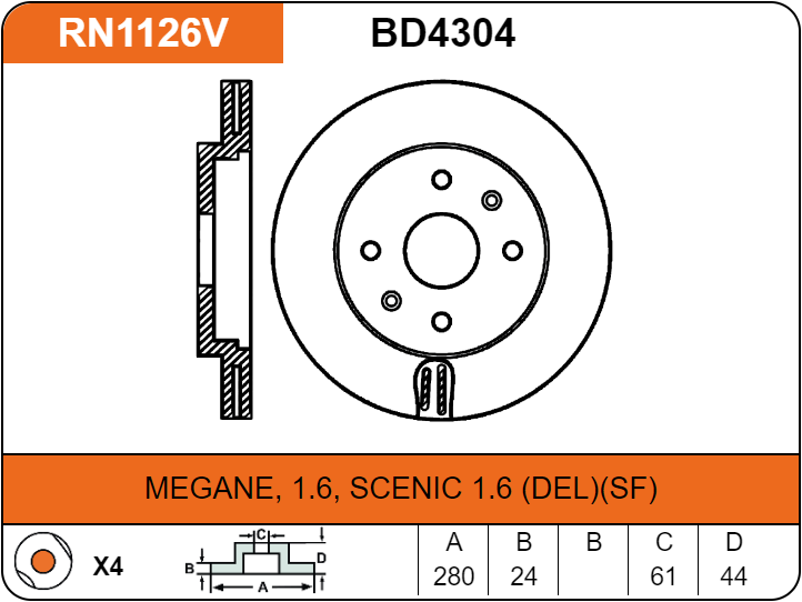 Producto NiBK RN1126V
