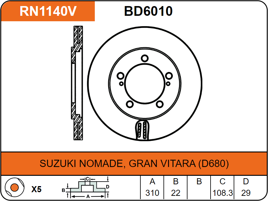 Producto NiBK RN1140V