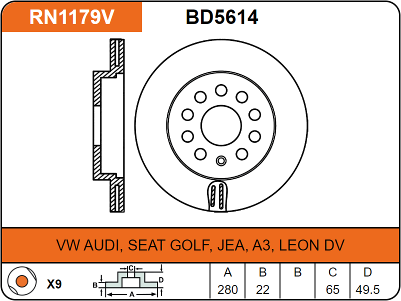 Producto NiBK RN1179V