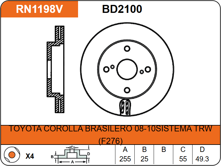 Producto NiBK RN1198V