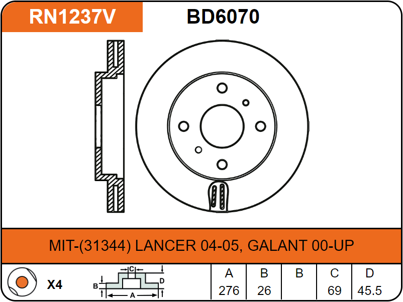 Producto NiBK RN1237V