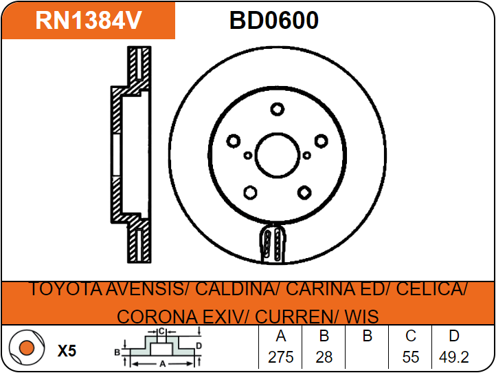 Producto NiBK RN1384V