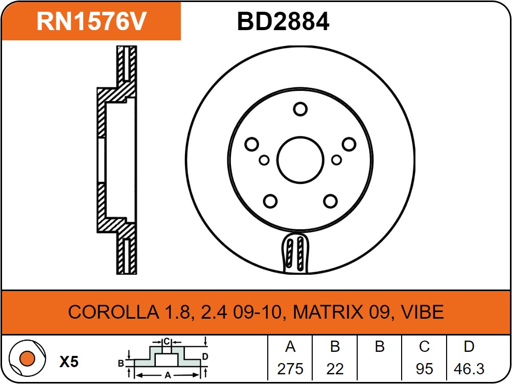 Producto NiBK RN1576V
