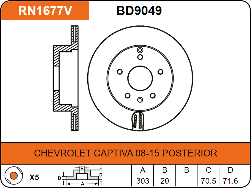 Producto NiBK RN1677V