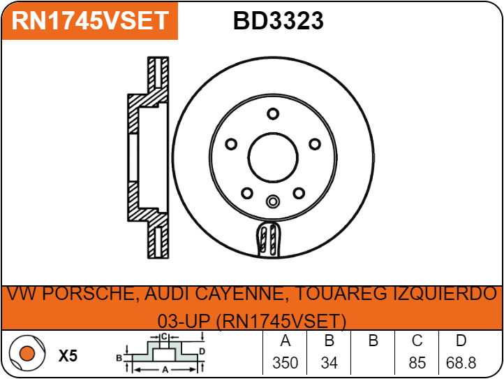 Producto NiBK RN1745V