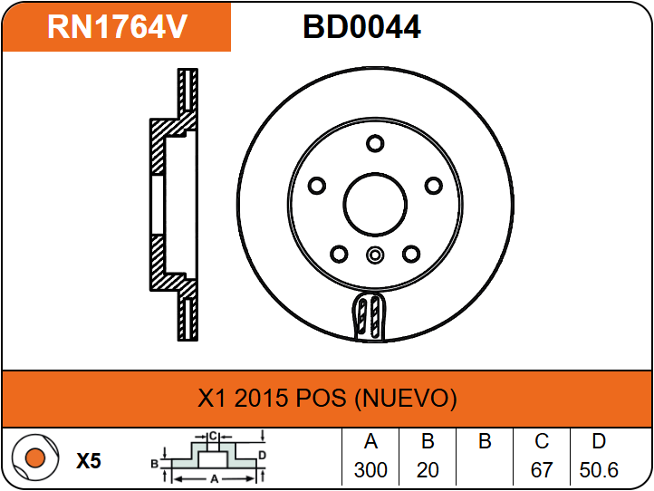Producto NiBK RN1764V